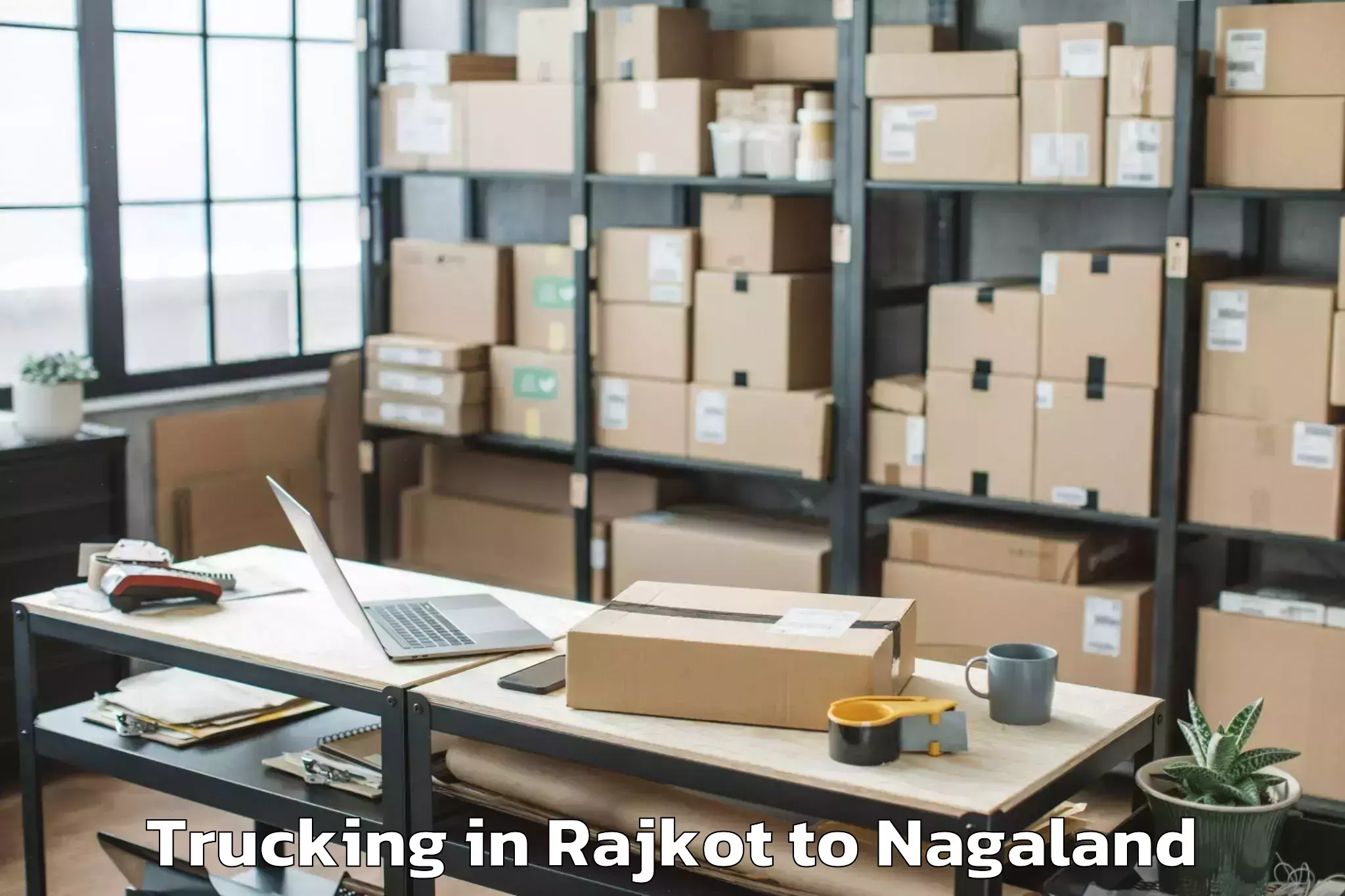 Book Rajkot to Icfai University Nagaland Dima Trucking Online